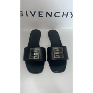Givenchy black leather slides
